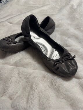 dexflex comfort Metallic Black Ballet Flats